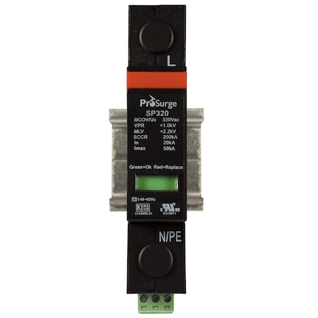 Automation Systems Interconnect Surge Protection Device, 1 Phase, 277V, 1 Poles, 2 Wires ASISP320-1P